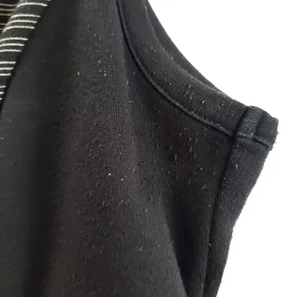 BB Dakota Dress Bodycon Womens Large Black Gray Striped Sleeveless Style BE25803 - Picture 9 of 11